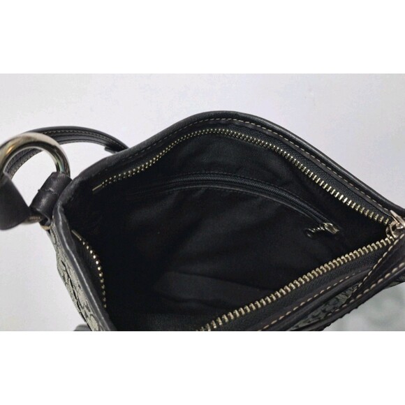 Coach Soho Signature Mini C Jacquard Leather Crossbody Swingpack Bag Black Y2K - Picture 5 of 6